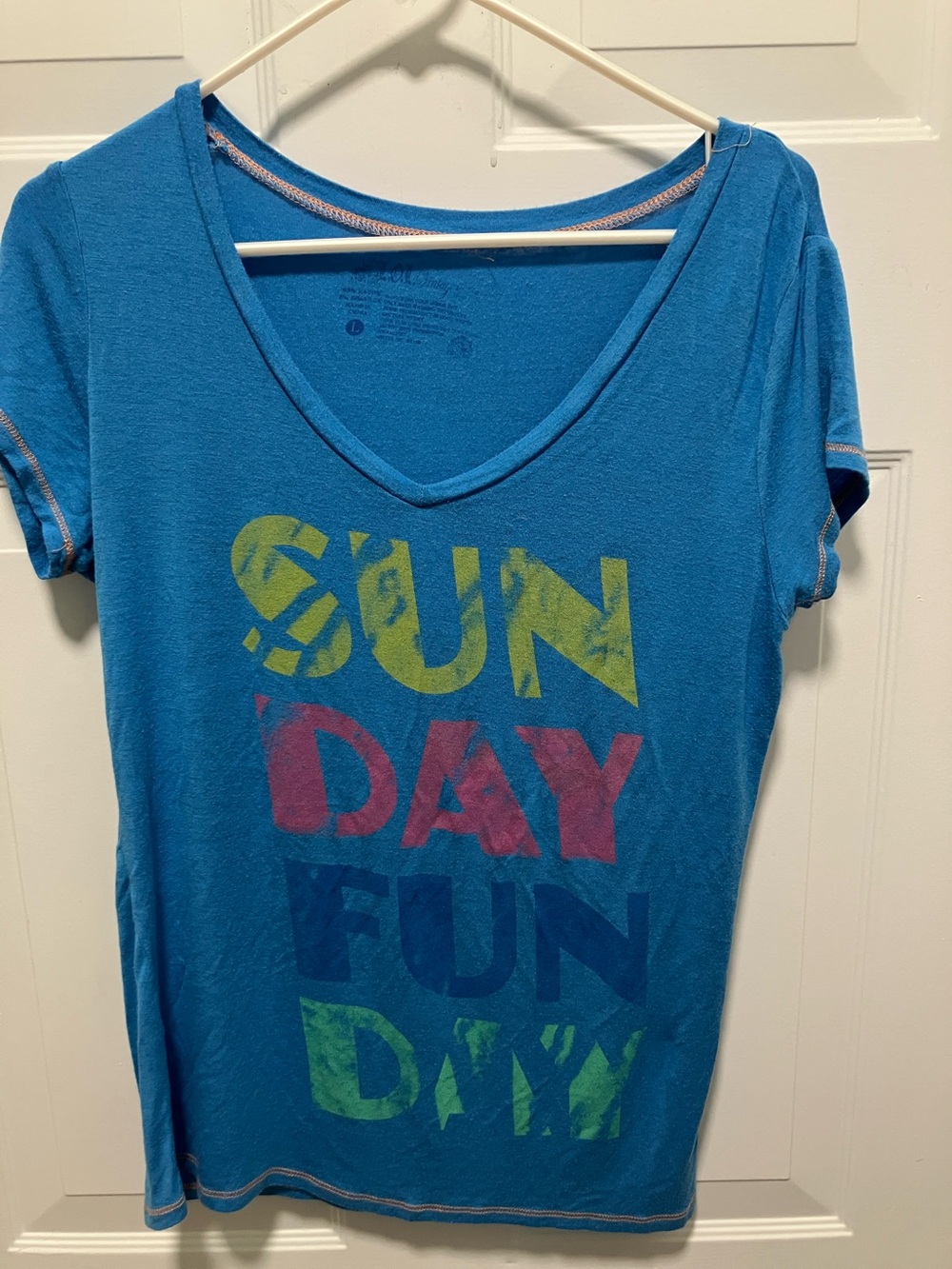 Blue 'Sunday Funday' Graphic Tee